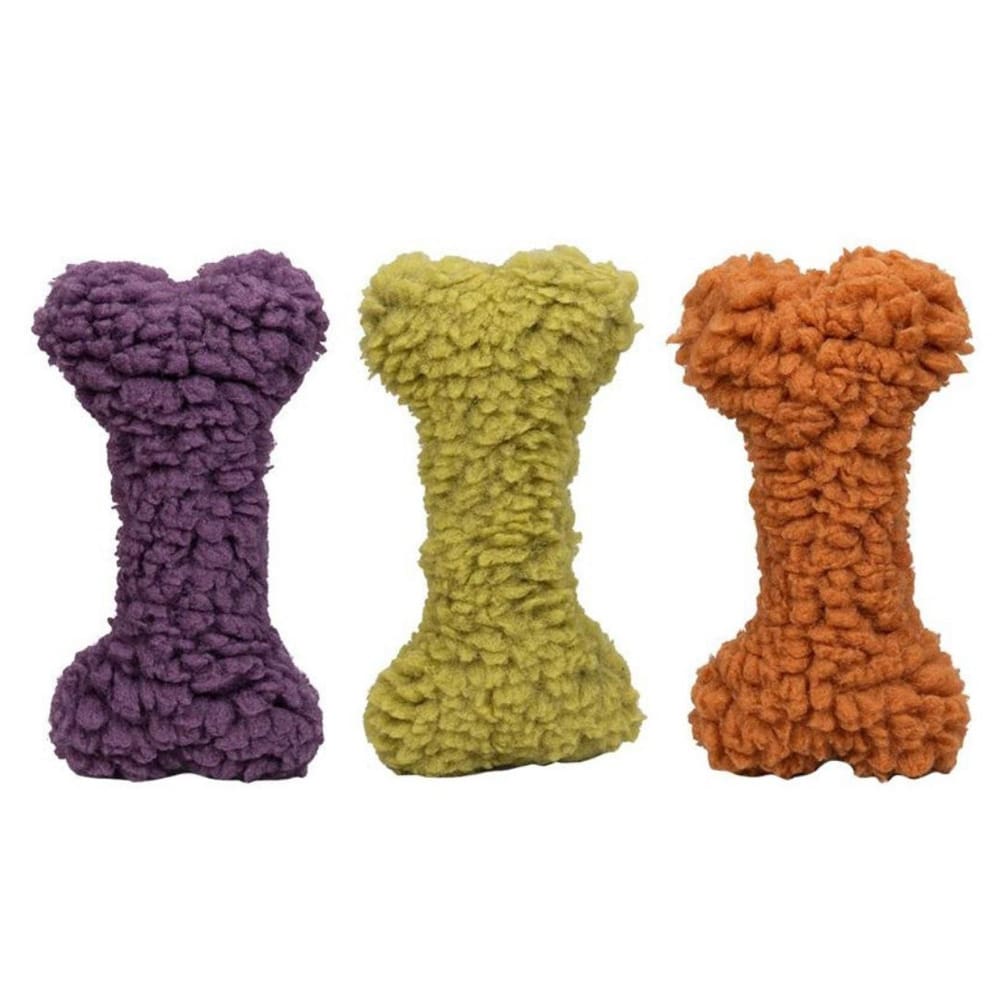Hugglehounds Dog Hugglefleece Bone Assorted 12 Inch 3 Pack - Pet Supplies - Hugglehounds