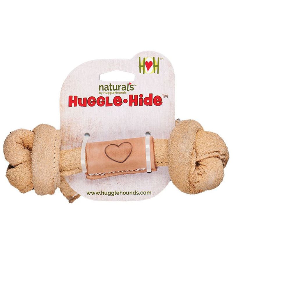 Hugglehounds Dog Natural Leather Knot Bone Medium - Pet Supplies - Hugglehounds