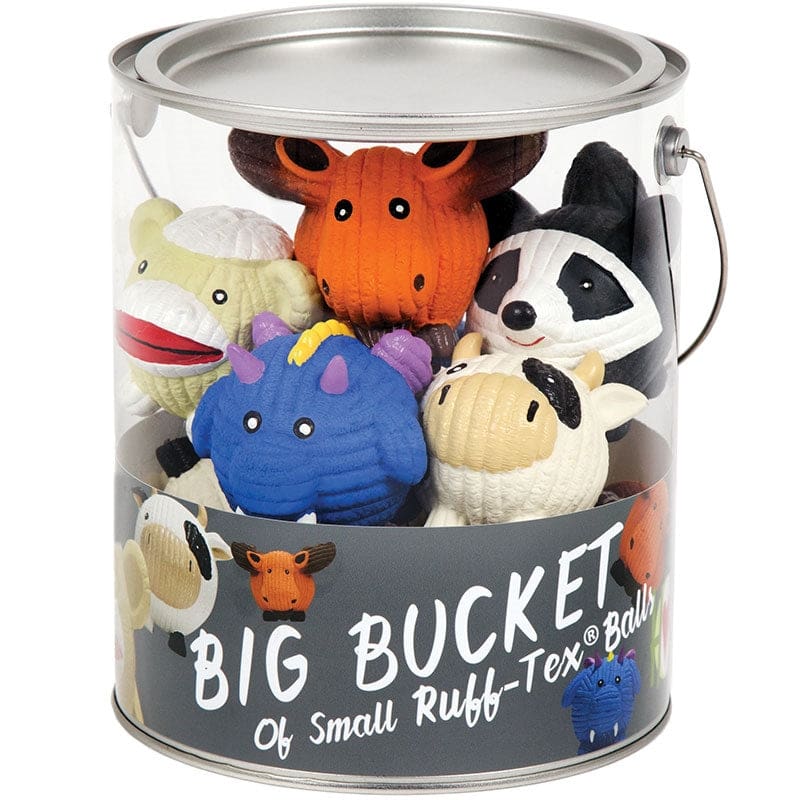 Hugglehounds Dog Ruff-Tex Balls Latex Toys 10 Pack Bucket - Pet Supplies - Hugglehounds