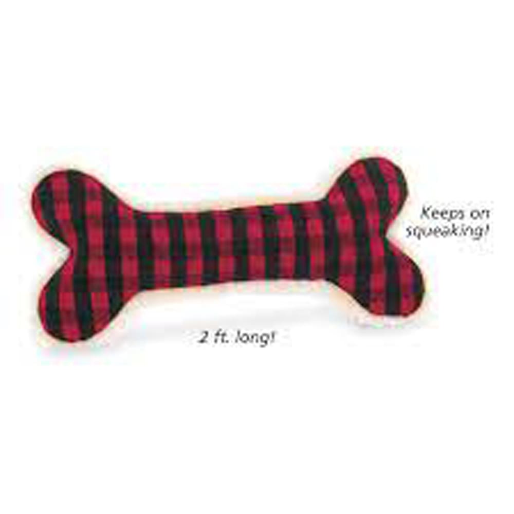Hugglehounds Dog Xmas Fleece Plaid Bone 2 Feet - Pet Supplies - Hugglehounds