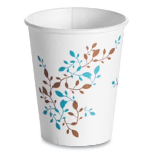 Huhtamaki Single Wall Hot Cups 8 Oz Vine Design 1,000/carton - Food Service - Huhtamaki