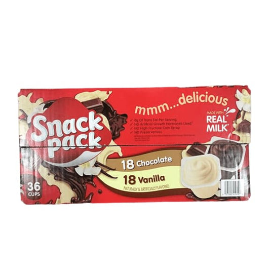 Hunt's Snack Pack Pudding Variety, 36 x 3.25 oz. - ShelHealth.Com