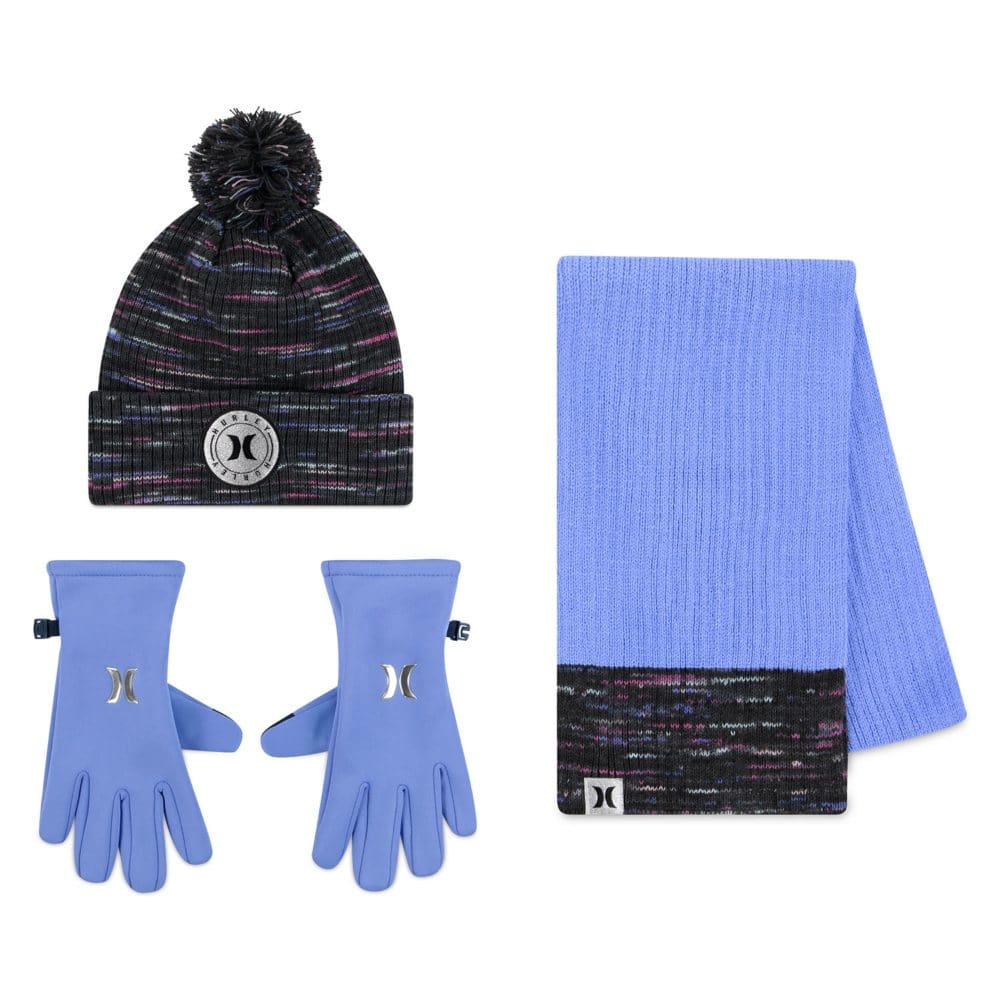 Hurley Girls’ Beanie Gloves and Scarf Set - Baby & Kids Clothing - Hurley