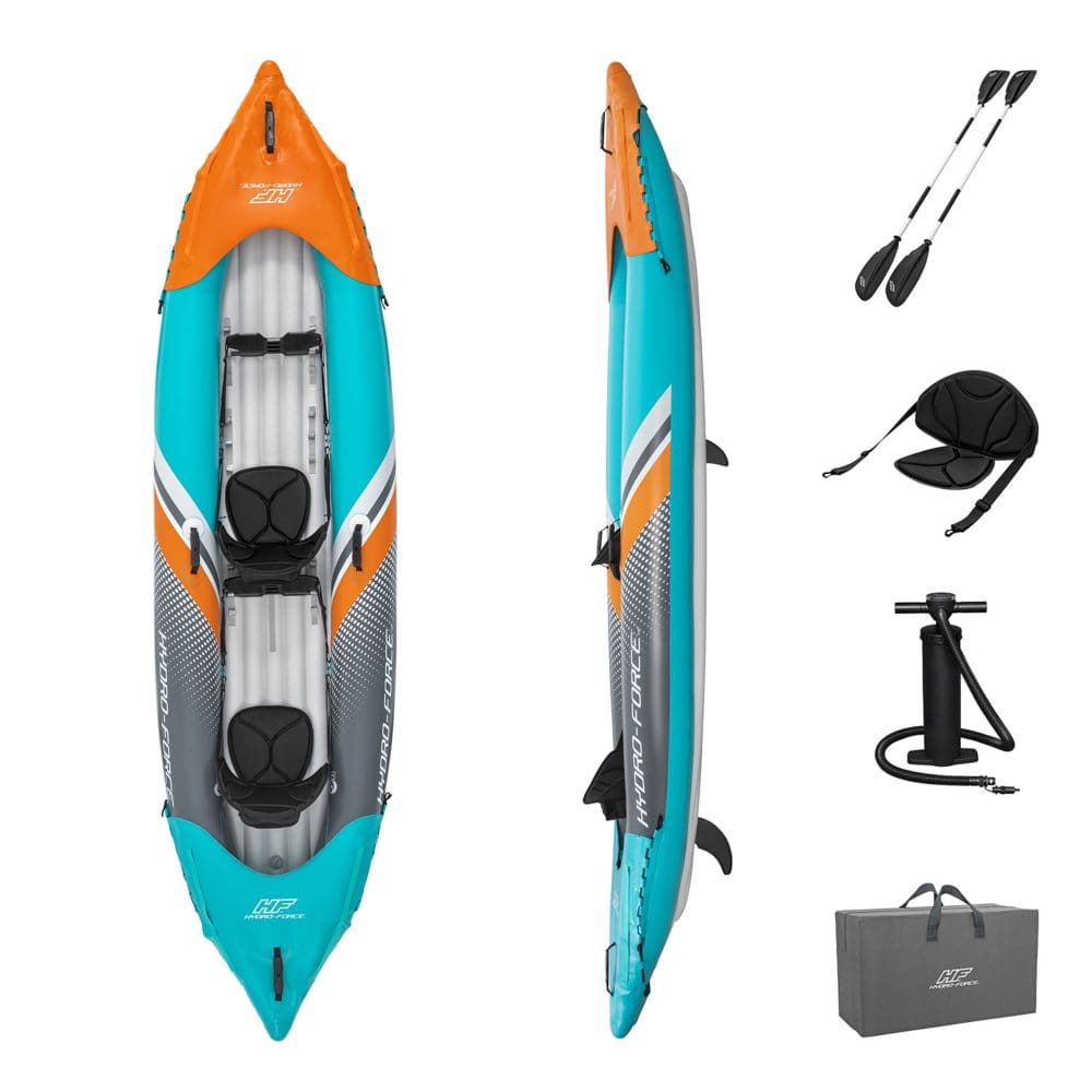 Hydro-Force Surge Elite X2 Inflatable Two-Person Kayak - 12’8 - Canoes Kayaks & Paddleboards - Hydro-Force