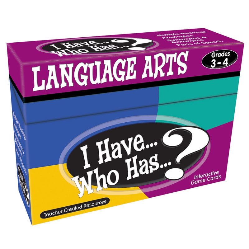 I Have Who Has Language Arts Games Gr 3-4 (Pack of 2) - Language Arts - Teacher Created Resources