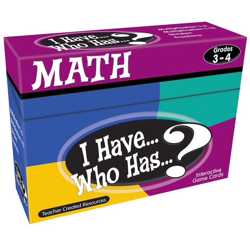 I Have Who Has Math Games Gr 3-4 (Pack of 2) - Math - Teacher Created Resources