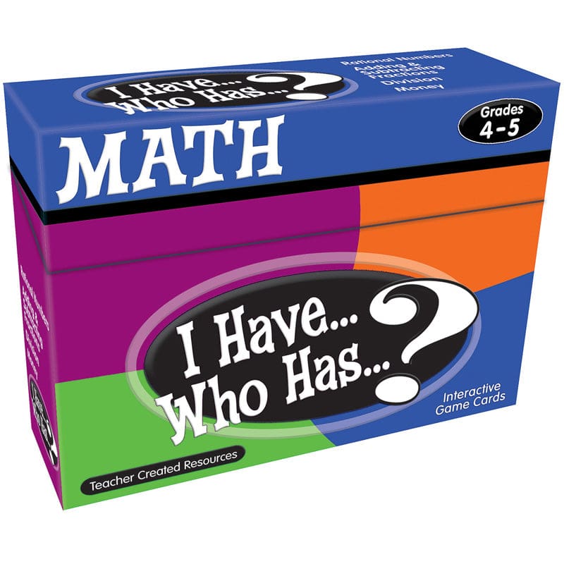 I Have Who Has Math Gr 4-5 (Pack of 2) - Math - Teacher Created Resources