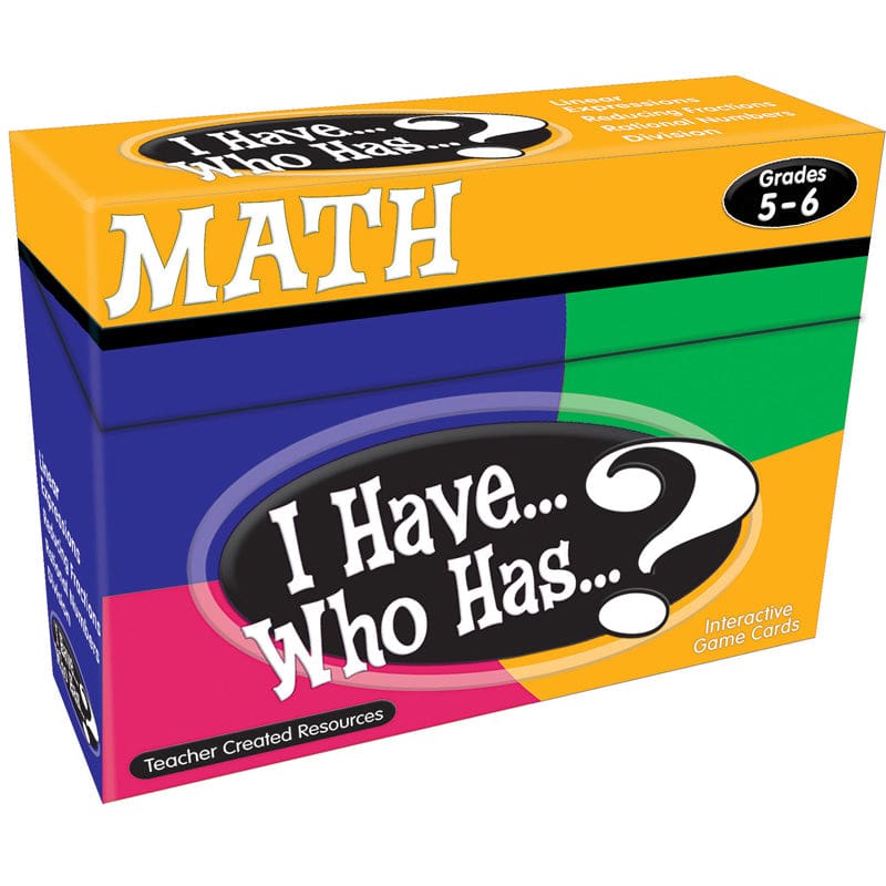 I Have Who Has Math Gr 5-6 (Pack of 2) - Math - Teacher Created Resources