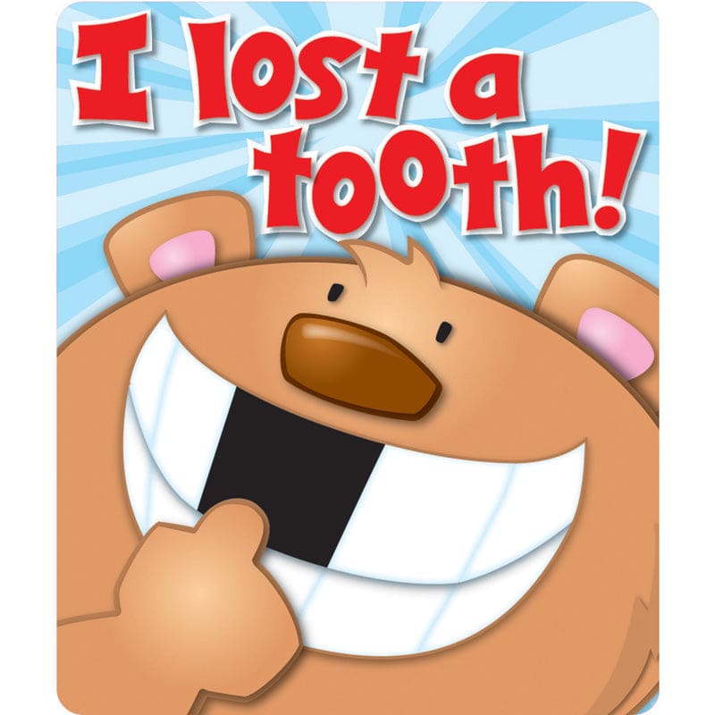 I Lost A Tooth Stickers (Pack of 12) - Badges - Carson Dellosa Education