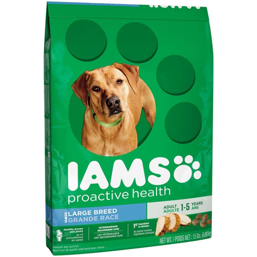 IAMS Proactive Health Adult Large Breed Dog Food 15 lb - Pet Supplies - IAMS