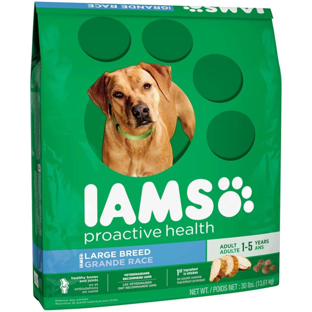 IAMS Proactive Health Adult Large Breed Dog Food 30 lb - Pet Supplies - IAMS