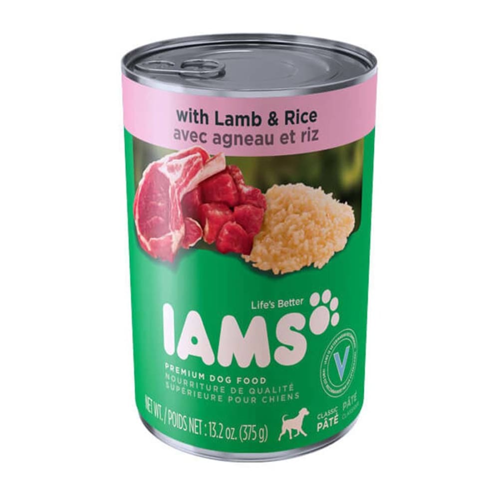 IAMS ProActive Health Ground Dinner with Lamb & Rice Can Dog Food 13.2 oz - Pet Supplies - IAMS