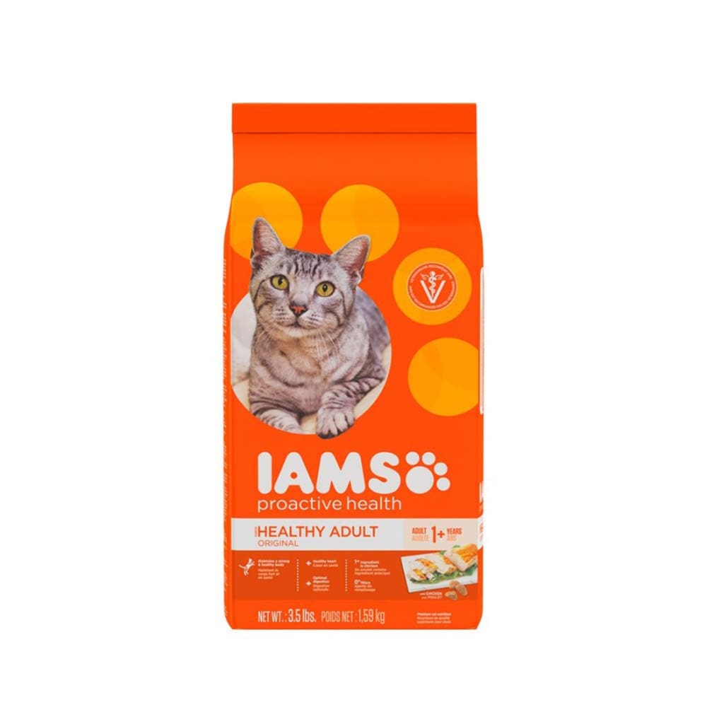 IAMS ProActive Health Healthy Adult Original with Chicken Dry Cat Food 3.5 lb - Pet Supplies - IAMS