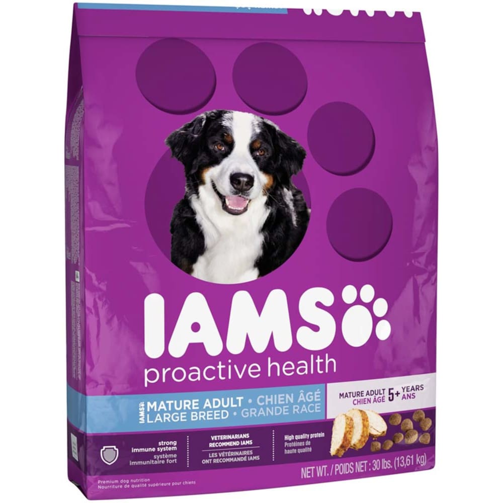 IAMS Proactive Health Large Breed Mature Dog Food 30 lb - Pet Supplies - IAMS
