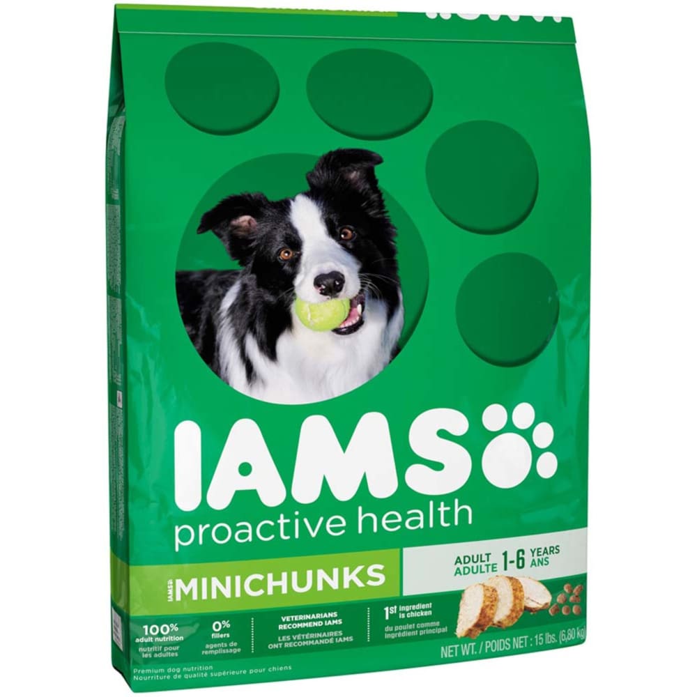 IAMS ProActive Health Minichunks Dog Food 15 lb - Pet Supplies - IAMS
