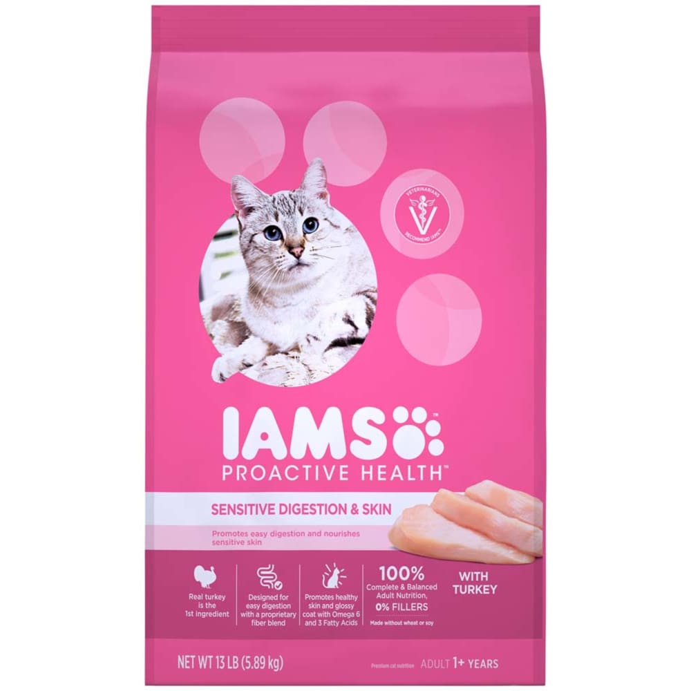 IAMS ProActive Health Sensitive Digestion & Skin Dry Cat Food 6 lb - Pet Supplies - IAMS