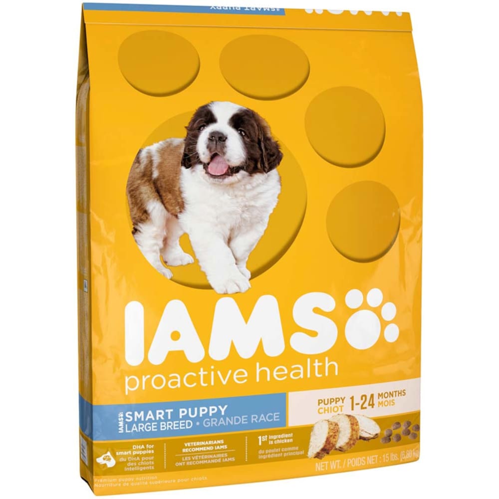 IAMS ProActive Health Smart Puppy Large Breed Dog Food 15 lb - Pet Supplies - IAMS