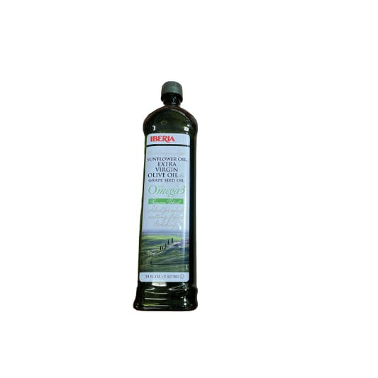 Iberia Iberia Extra Virgin Olive Oil, Mediterranean Style, Omega 3, 34 Fl Oz