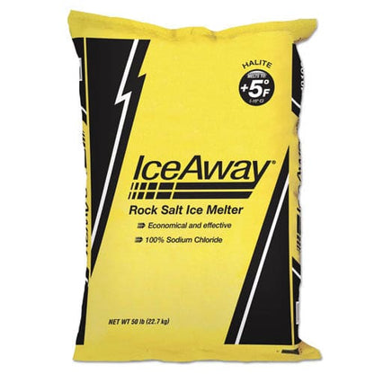 Ice-A-Way Rock Salt 50 Lb Bag 49/pallet - Janitorial & Sanitation - Ice-A-Way®