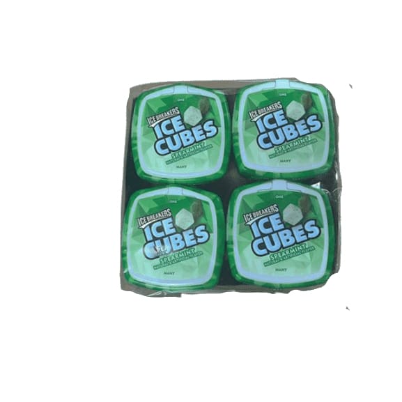 Ice Breakers Ice Cubes Sugar-Free Gum, Bottle Packs, Spearmint, 4 pk 40 ea - ShelHealth.Com