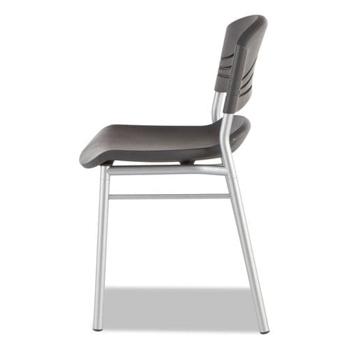 Iceberg Cafeworks Chair Supports Up To 225 Lb 18 Seat Height Graphite Seat/back Silver Base 2/carton - Furniture - Iceberg