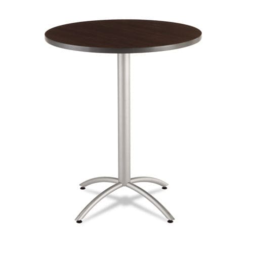 Iceberg Cafeworks Table Cafe-height Round Top 36 Diameter X 30h Walnut/silver - Furniture - Iceberg