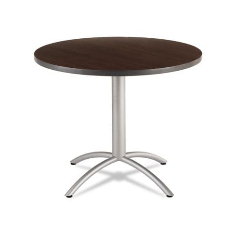 Iceberg Cafeworks Table Cafe-height Round Top 36 Diameter X 30h Walnut/silver - Furniture - Iceberg
