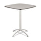 Iceberg Cafeworks Table Cafe-height Square Top 36w X 36d X 30h Graphite Granite/silver - Furniture - Iceberg