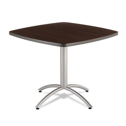 Iceberg Cafeworks Table Cafe-height Square Top 36w X 36d X 30h Walnut/silver - Furniture - Iceberg
