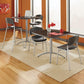 Iceberg Cafeworks Table Cafe-height Square Top 36w X 36d X 30h Walnut/silver - Furniture - Iceberg