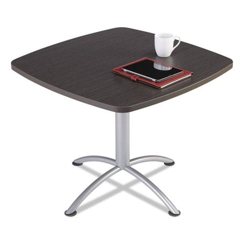 Iceberg Iland Table Cafe-height Square Top Contoured Edges 36w X 36d X 29h Gray Walnut/silver - Furniture - Iceberg