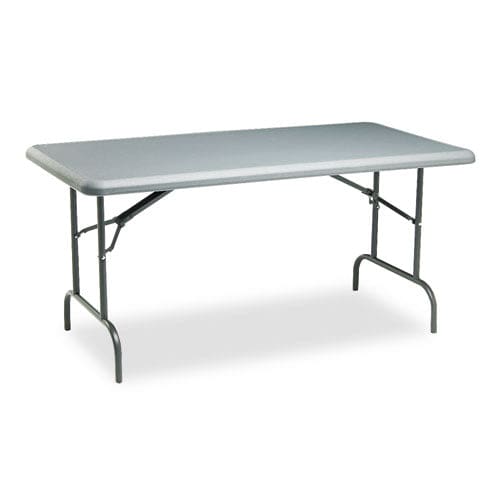 Iceberg Indestructable Industrial Folding Table Rectangular Top 1,200 Lb Capacity 60w X 30d X 29h Charcoal - Furniture - Iceberg