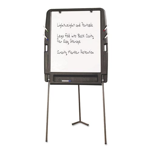 Iceberg Ingenuity Portable Flipchart Easel With Dry Erase Surface 35 X 30 73 Tall Easel Charcoal Polyethylene Frame - School Supplies -