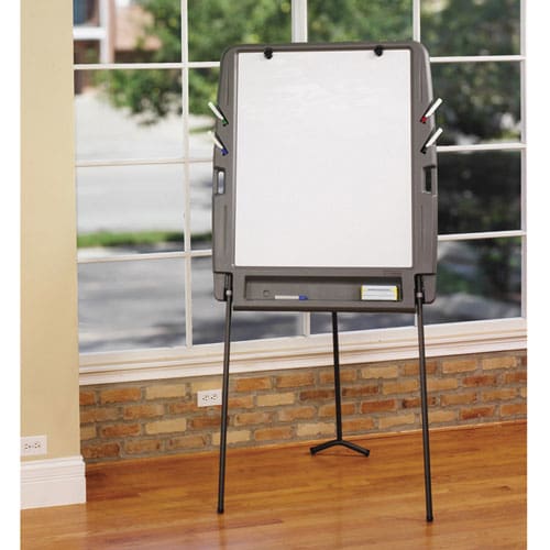 Iceberg Ingenuity Portable Flipchart Easel With Dry Erase Surface 35 X 30 73 Tall Easel Charcoal Polyethylene Frame - School Supplies -
