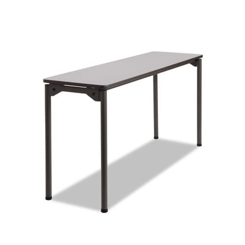 Iceberg Maxx Legroom Wood Folding Table Rectangular Top 60w X 18d X 29.5h Gray/charcoal - Furniture - Iceberg