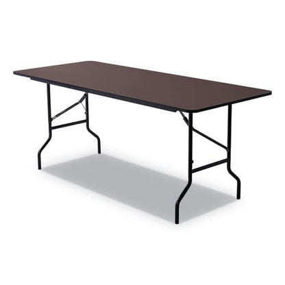 Iceberg Officeworks Classic Wood-laminate Folding Table Curved Legs Rectangular 72w X 30d X 29h Walnut - Furniture - Iceberg