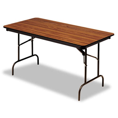 Iceberg Officeworks Commercial Wood-laminate Folding Table Rectangular Top 60w X 18w X 29h Mahogany - Furniture - Iceberg