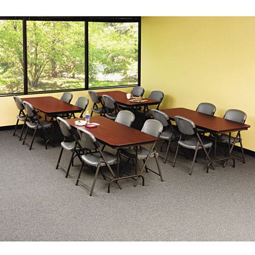 Iceberg Officeworks Commercial Wood-laminate Folding Table Rectangular Top 60w X 18w X 29h Mahogany - Furniture - Iceberg