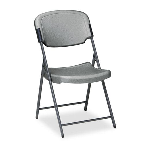 Iceberg Rough N Ready Commercial Folding Chair Supports Up To 350 Lb 15.25 Seat Height Charcoal Seat Charcoal Back Silver Base - Furniture -
