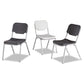Iceberg Rough N Ready Stack Chair Supports Up To 500 Lb 17.5 Seat Height Black Seat Black Back Silver Base 4/carton - Furniture - Iceberg