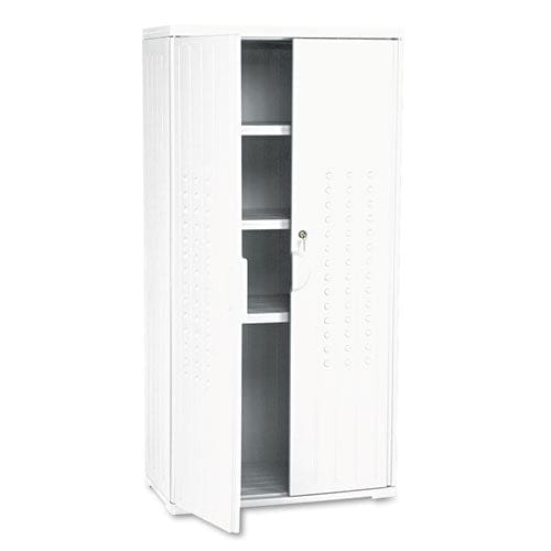 Iceberg Rough N Ready Storage Cabinet Three-shelf 33w X 18d X 66h Platinum - Furniture - Iceberg