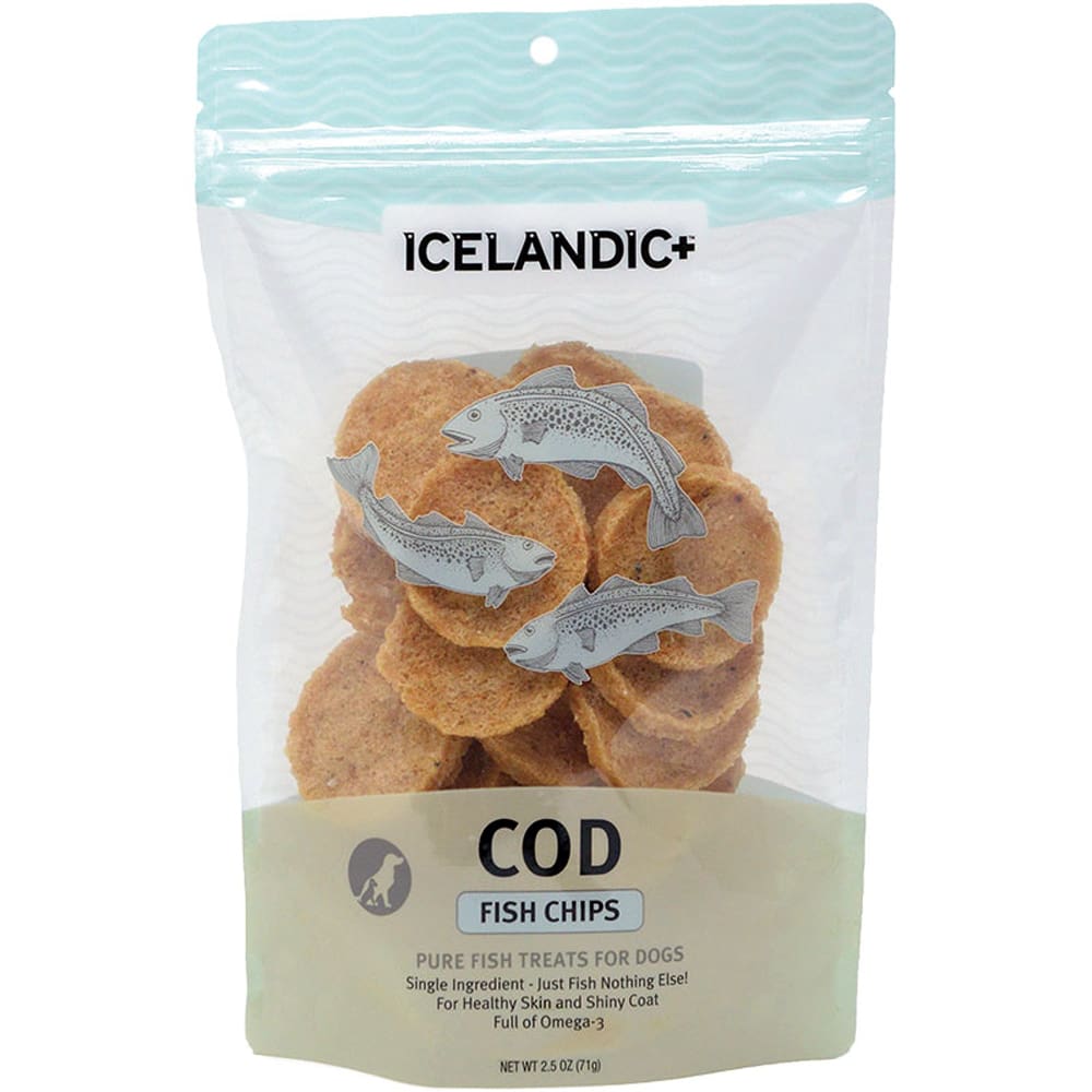 Icelandic Fish Treat - Cod Fish Chips Single Bag - Pet Supplies - Icelandic