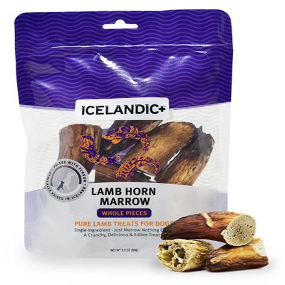 Icelandic Lamb Marrow Whole Pieces Dog Treat 4.5-Oz Bag - Pet Supplies - Icelandic