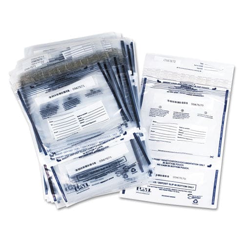 Iconex Clear Dual Deposit Bags Tamper Evident Plastic 11 X 15 Clear 100/pack - Office - Iconex™