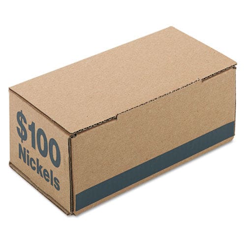 Iconex Corrugated Cardboard Coin Storage And Shipping Boxes Denomination Printed On Side 9.38 X 4.63 X 3.69 Blue - Office - Iconex™