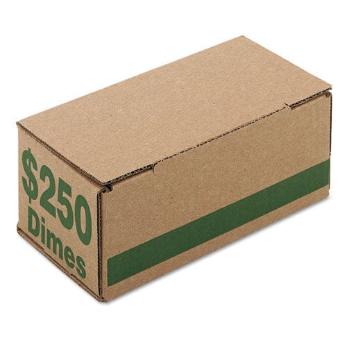 Iconex Corrugated Cardboard Coin Storage With Denomination Printed On Side 8.06 X 3.31 X 3.19 Green - Office - Iconex™