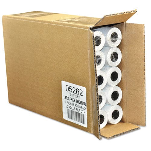 Iconex Direct Thermal Printing Thermal Paper Rolls 2.25 X 55 Ft White 50/carton - Office - Iconex™