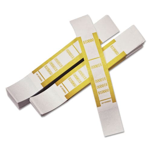 Iconex Self-adhesive Currency Straps Mustard $10,000 In $100 Bills 1000 Bands/pack - Office - Iconex™