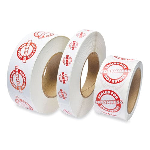 Iconex Tamper Seal Label 2 Dia Red/white 500/roll 4 Rolls/carton - Office - Iconex™