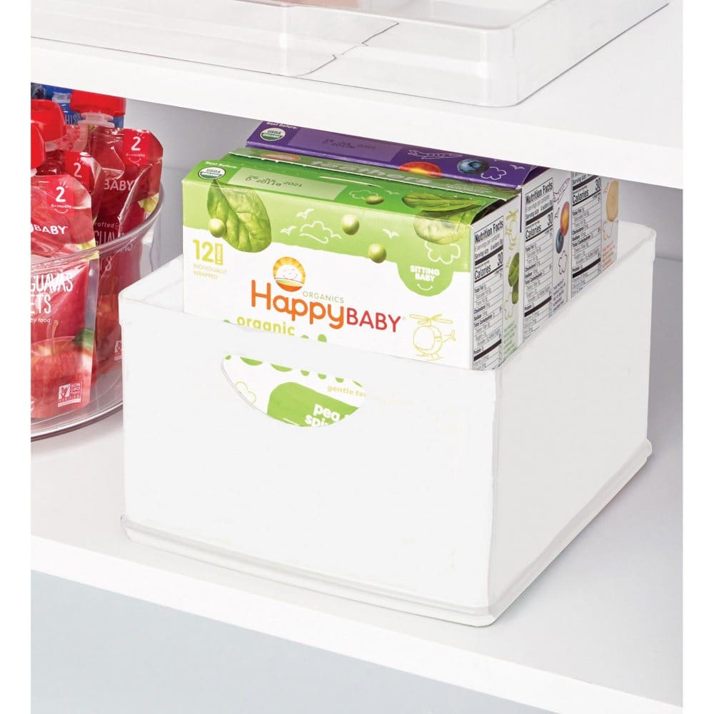 iDesign Set of 2 White Stacking BPA-Free Organization Bins 5 H x 8 W x 10 D - Food Storage & Kitchen Organization - iDesign